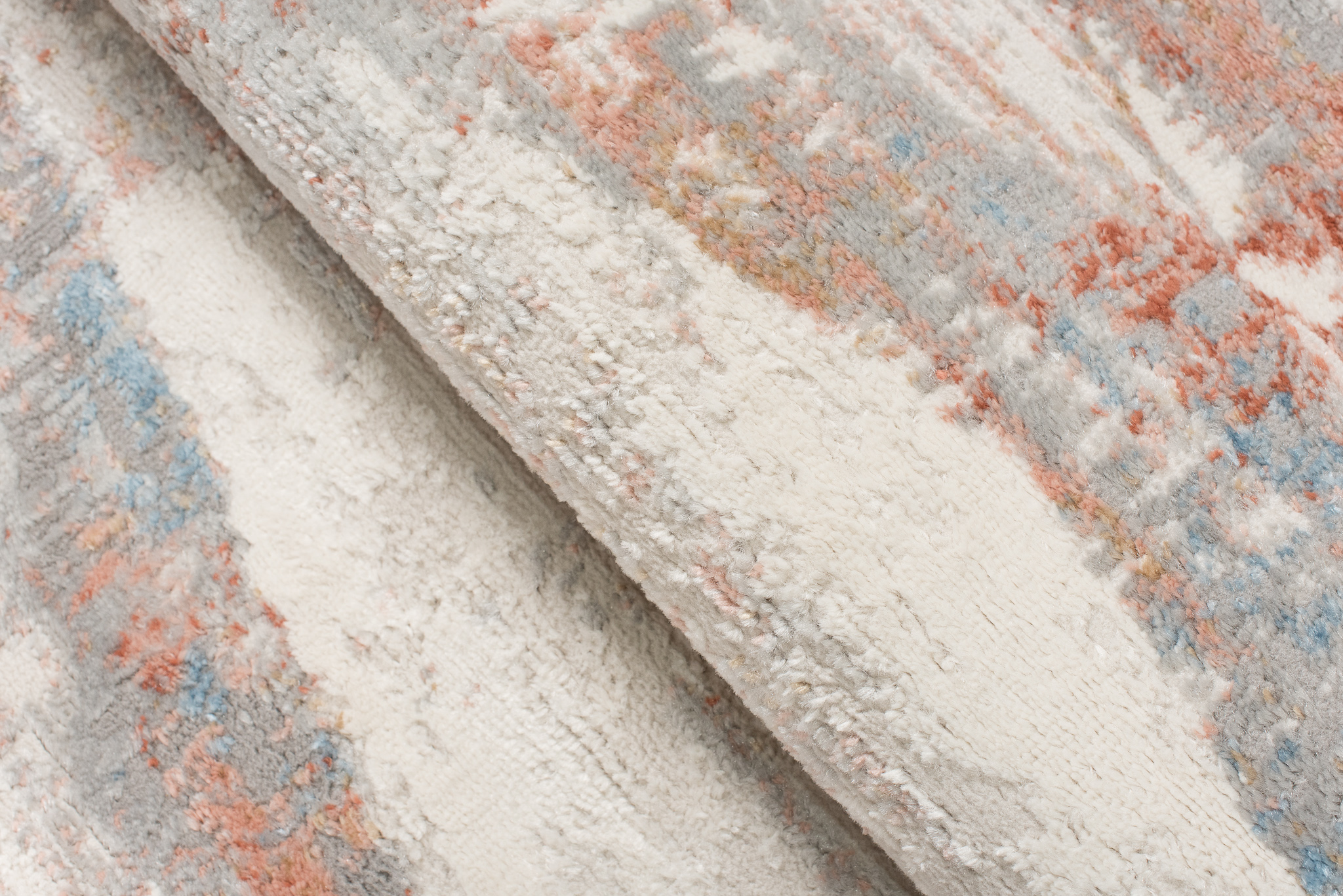 Alfombra Valley Gris Salmón Geométrico