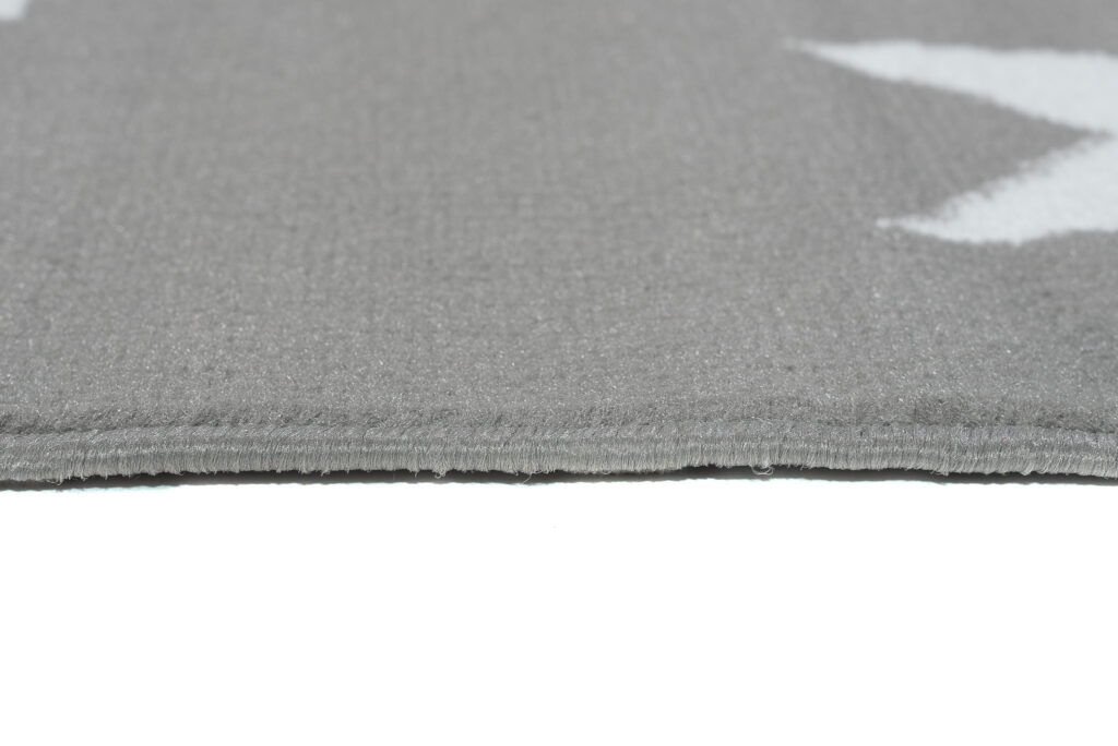 Alfombra Luxury Gris Blanco Estrellas Infantil