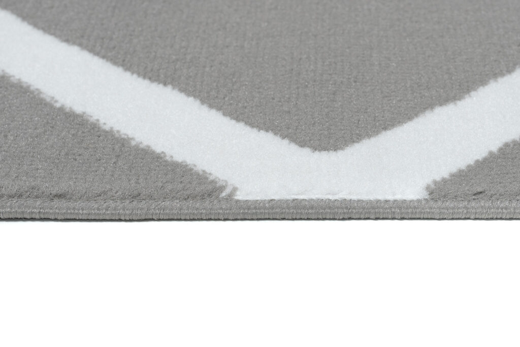 Alfombra Luxury Negro Blanco Geométrico Enrejado