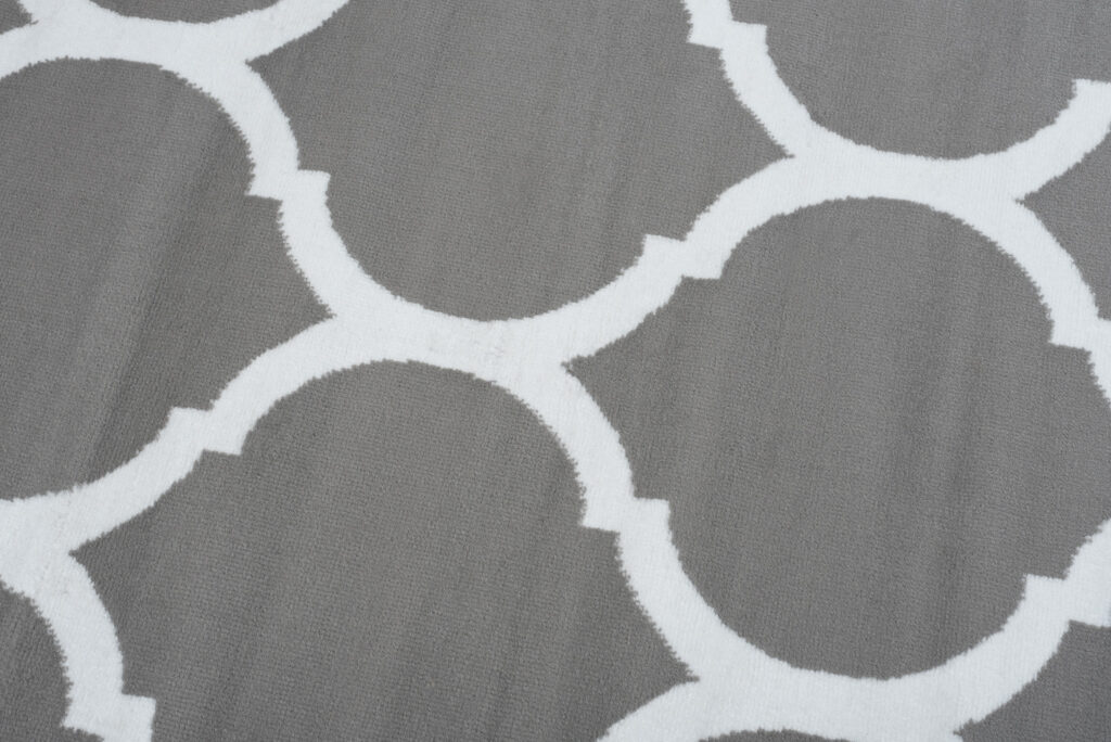 Alfombra Luxury Gris Blanco Marroquí Trellis