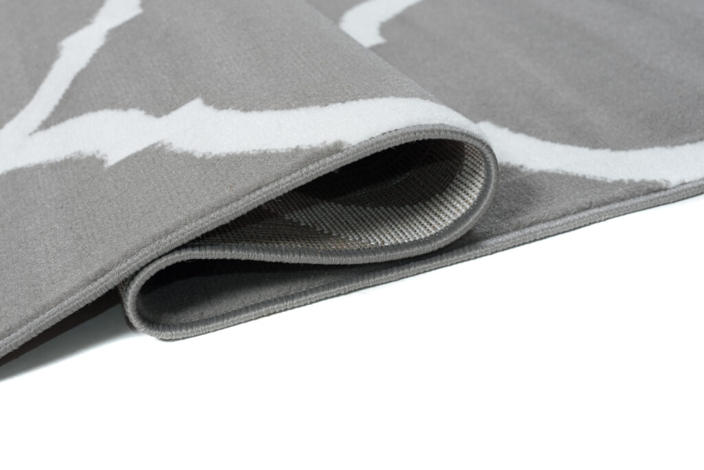 Alfombra Luxury Gris Blanco Marroquí Trellis