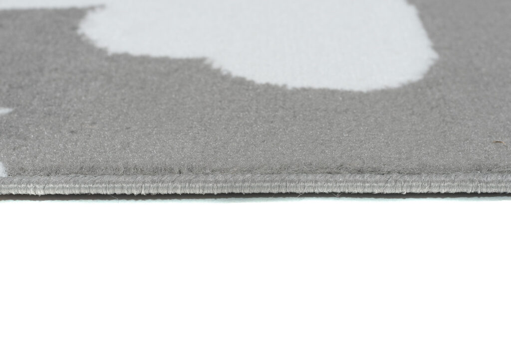 Alfombra Luxury Gris Blanco Mariposas Infantil