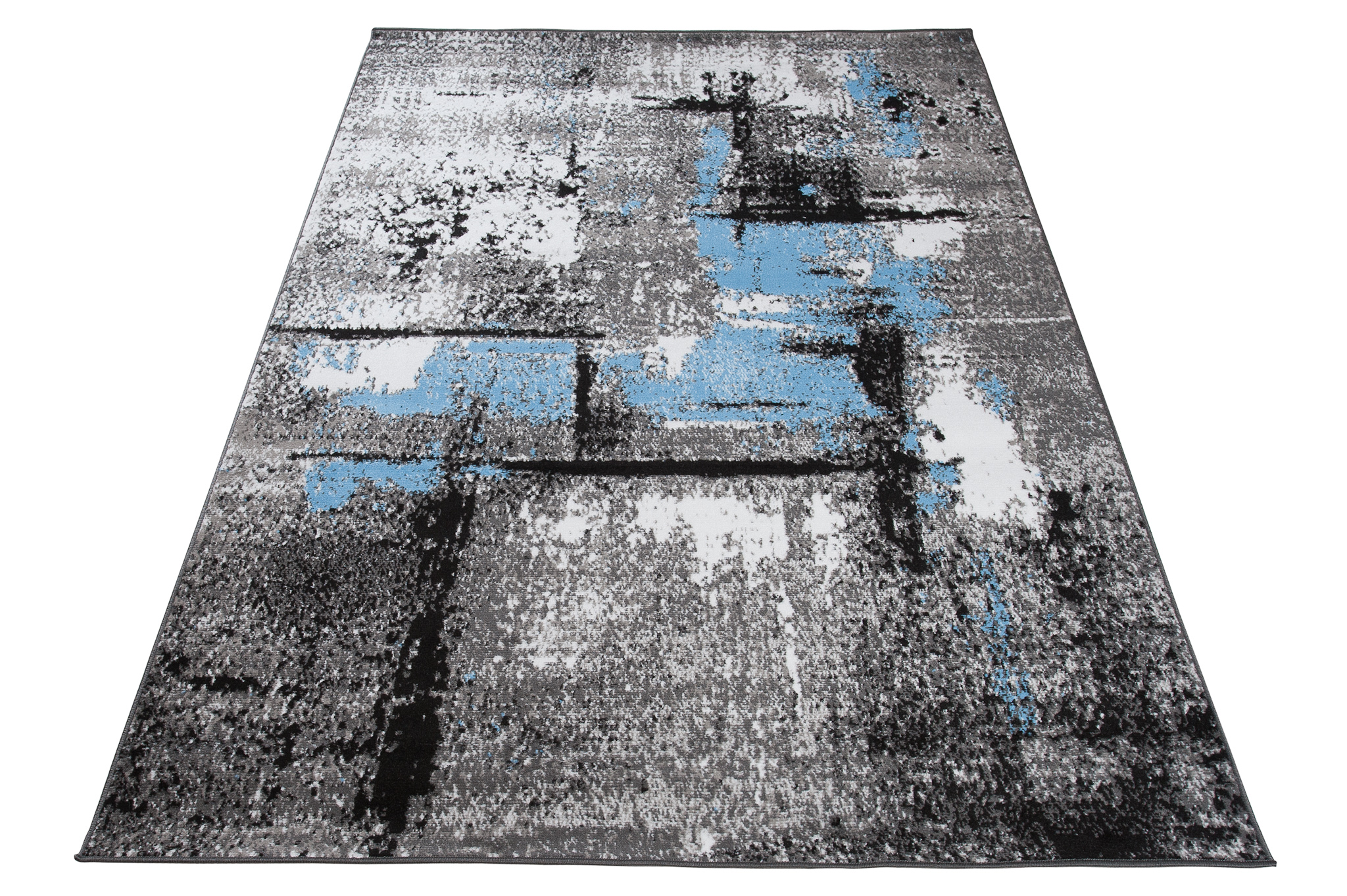 Alfombra Maya Gris Azul Moteado