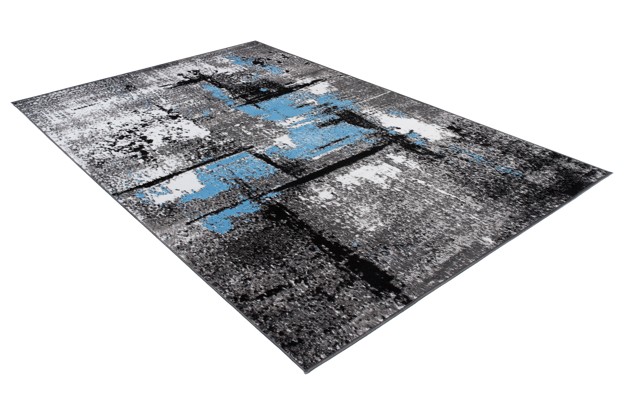 Alfombra Maya Gris Azul Moteado