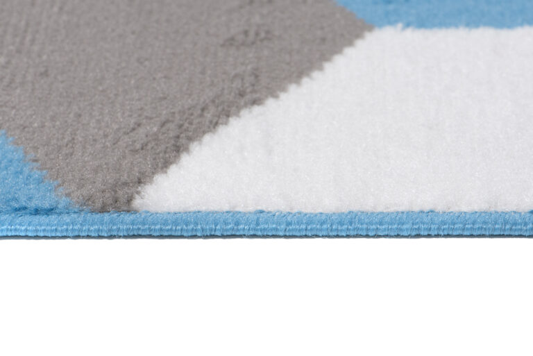 Alfombra Maya Gris Azul Cubos