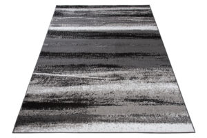 Alfombra Maya Gris Negro Rayas