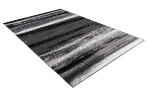 Alfombra Maya Gris Negro Rayas