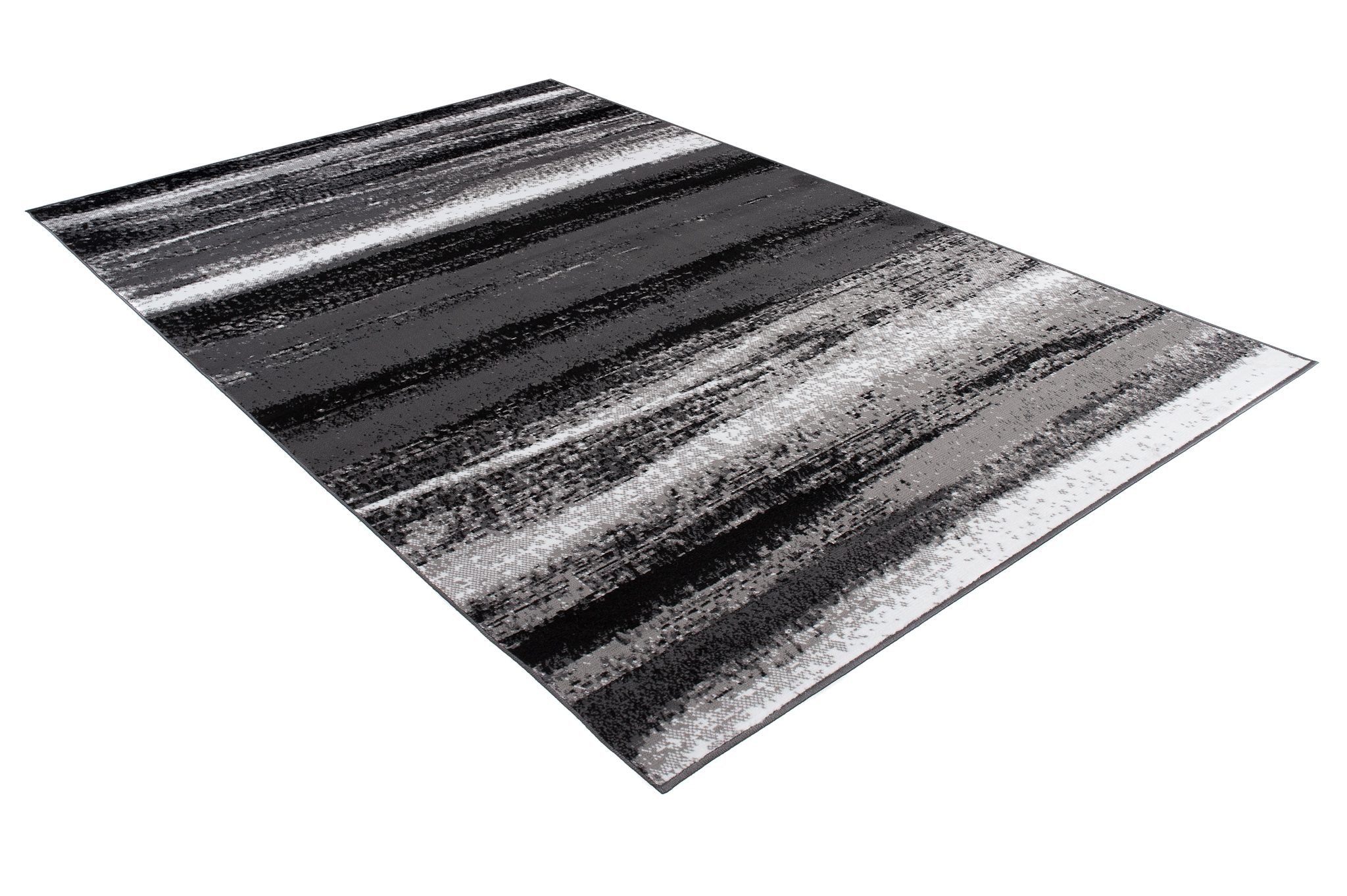 Alfombra Maya Gris Negro Rayas