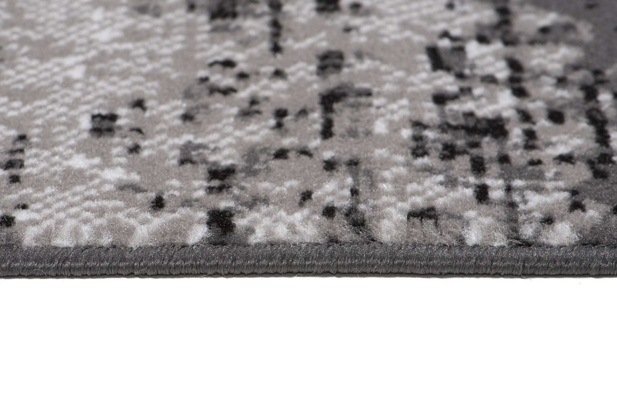 Alfombra Maya Gris Negro Rayas