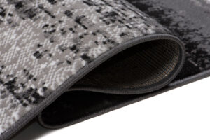 Alfombra Maya Gris Negro Rayas