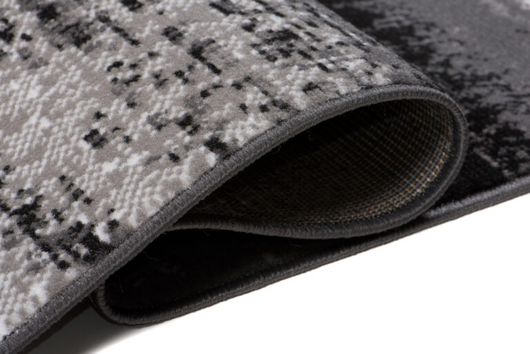 Alfombra Maya Gris Negro Rayas