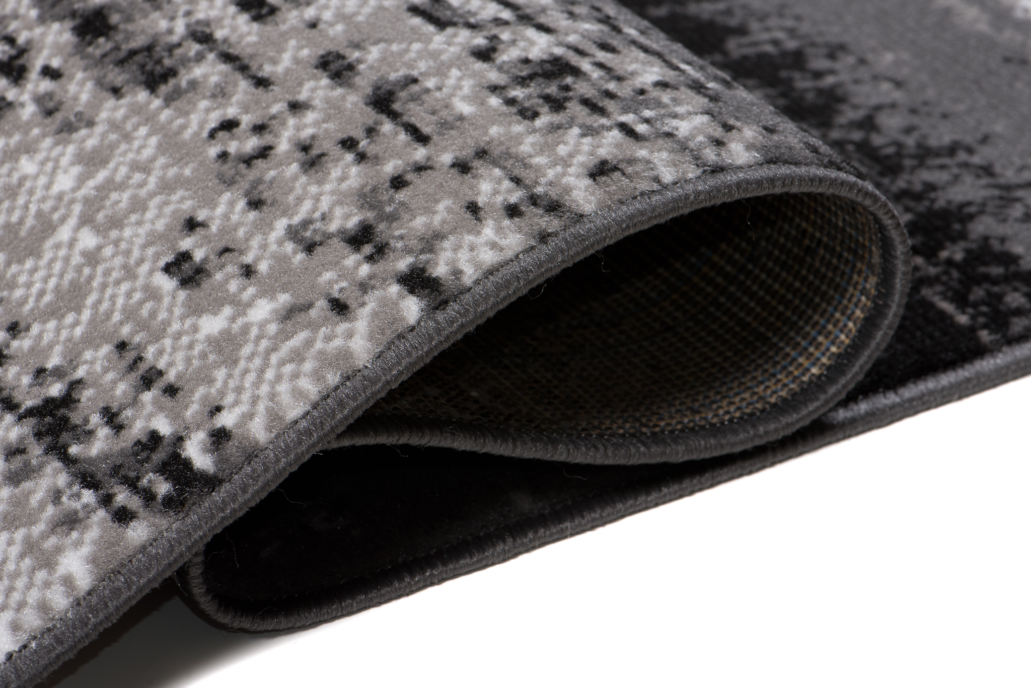 Alfombra Maya Gris Negro Rayas