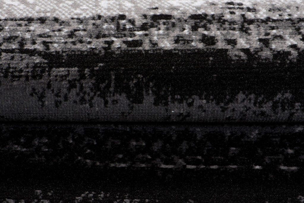 Alfombra Maya Gris Negro Rayas