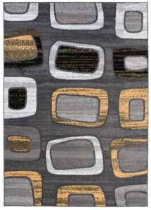 Alfombra Maya Amarillo Gris Geométrico