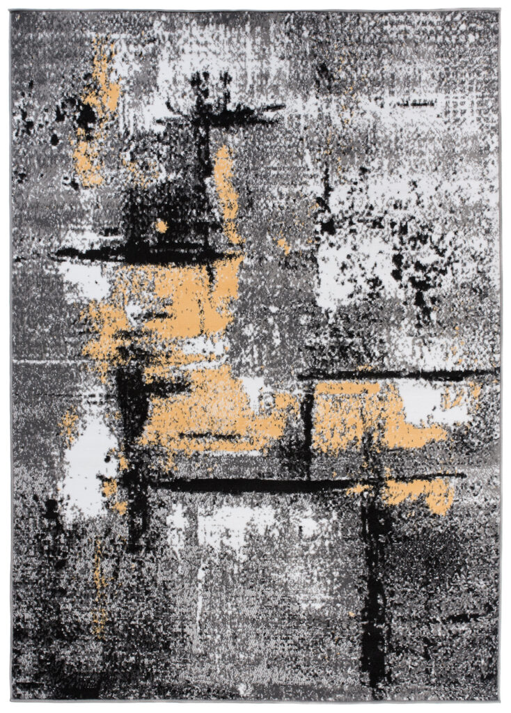 Alfombra Maya Gris Amarillo Moteado