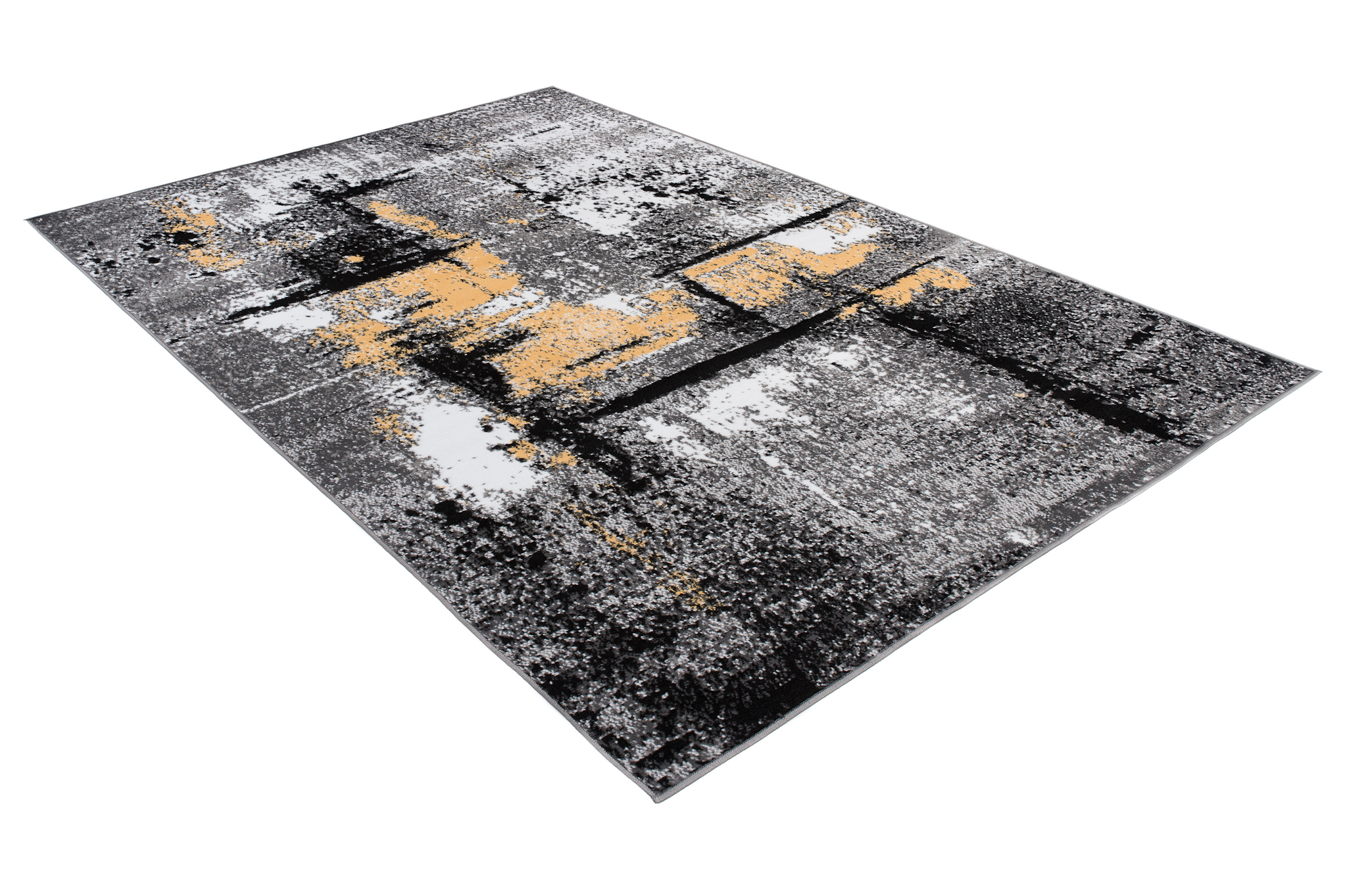 Alfombra Maya Gris Amarillo Moteado