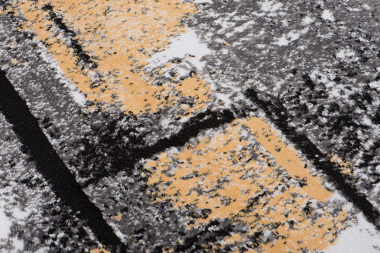 Alfombra Maya Gris Amarillo Moteado