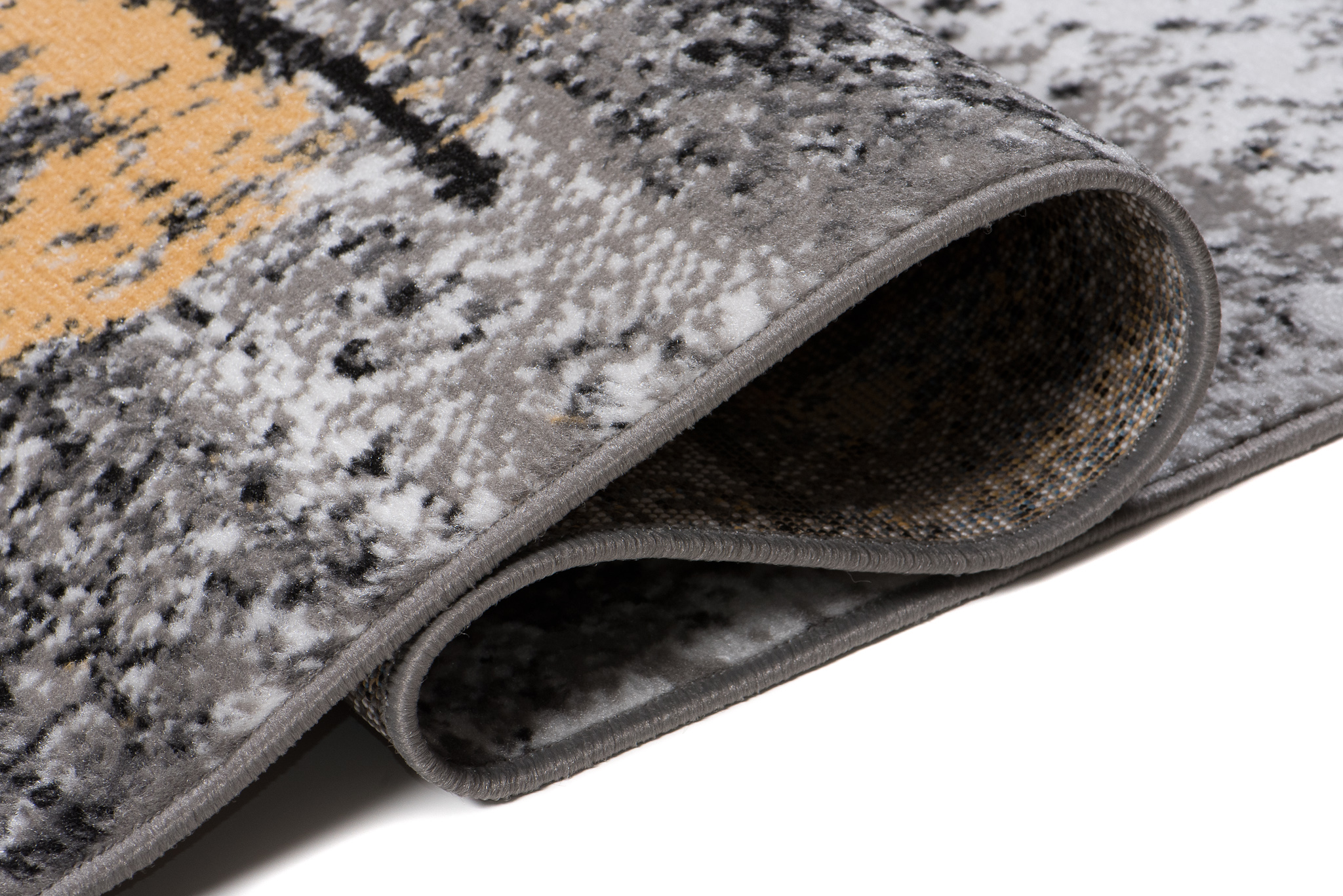 Alfombra Maya Gris Amarillo Moteado