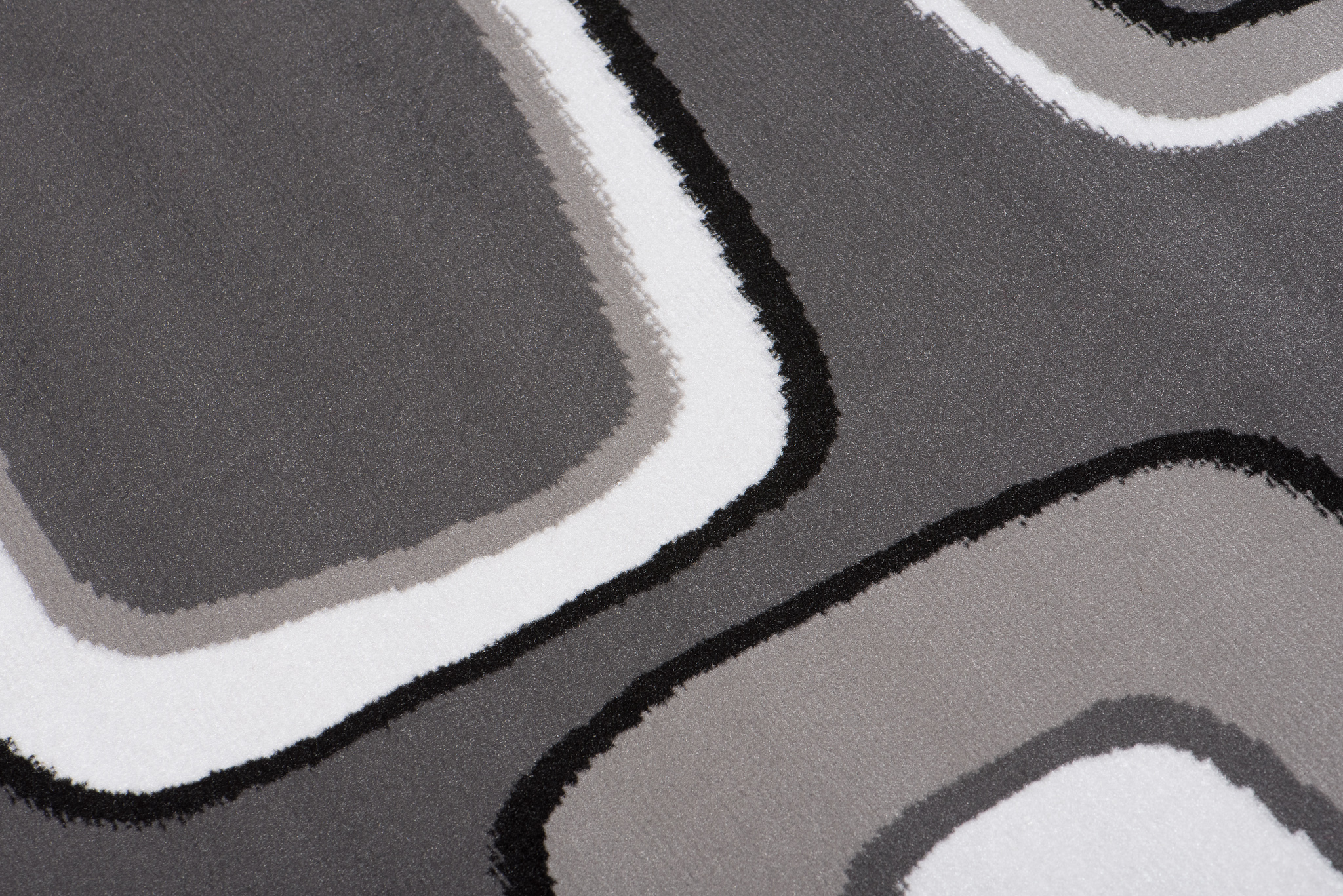 Alfombra Maya Gris Blanco Geométrico