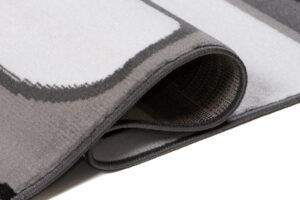 Alfombra Maya Gris Blanco Geométrico