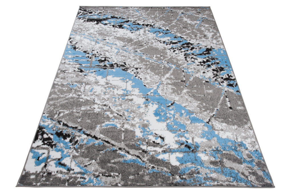 Alfombra Maya Gris Azul Moderno