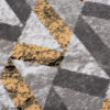 Alfombra Maya Gris Amarillo Abstracto Zigzag