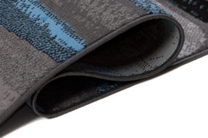 Alfombra Maya Azul Gris Geométrico