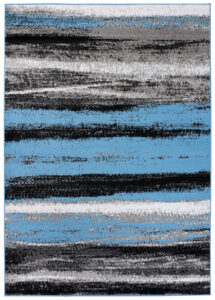 Alfombra Maya Gris Azul Rayas