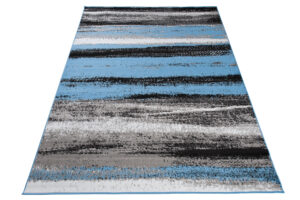 Alfombra Maya Gris Azul Rayas