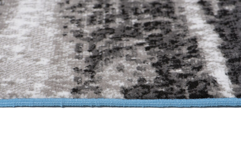 Alfombra Maya Gris Azul Rayas