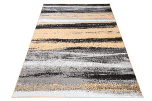 Alfombra Maya Gris Amarillo Rayas