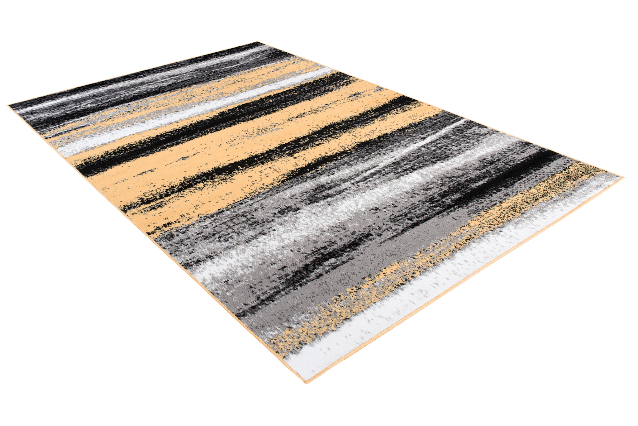 Alfombra Maya Gris Amarillo Rayas