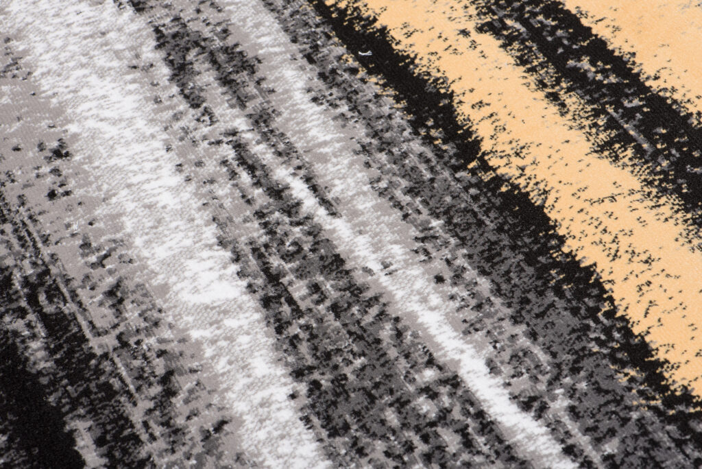 Alfombra Maya Gris Amarillo Rayas