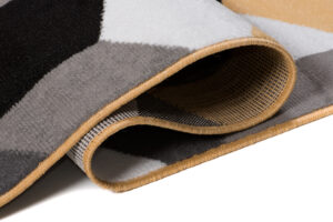 Alfombra Maya Gris Amarillo Cubos