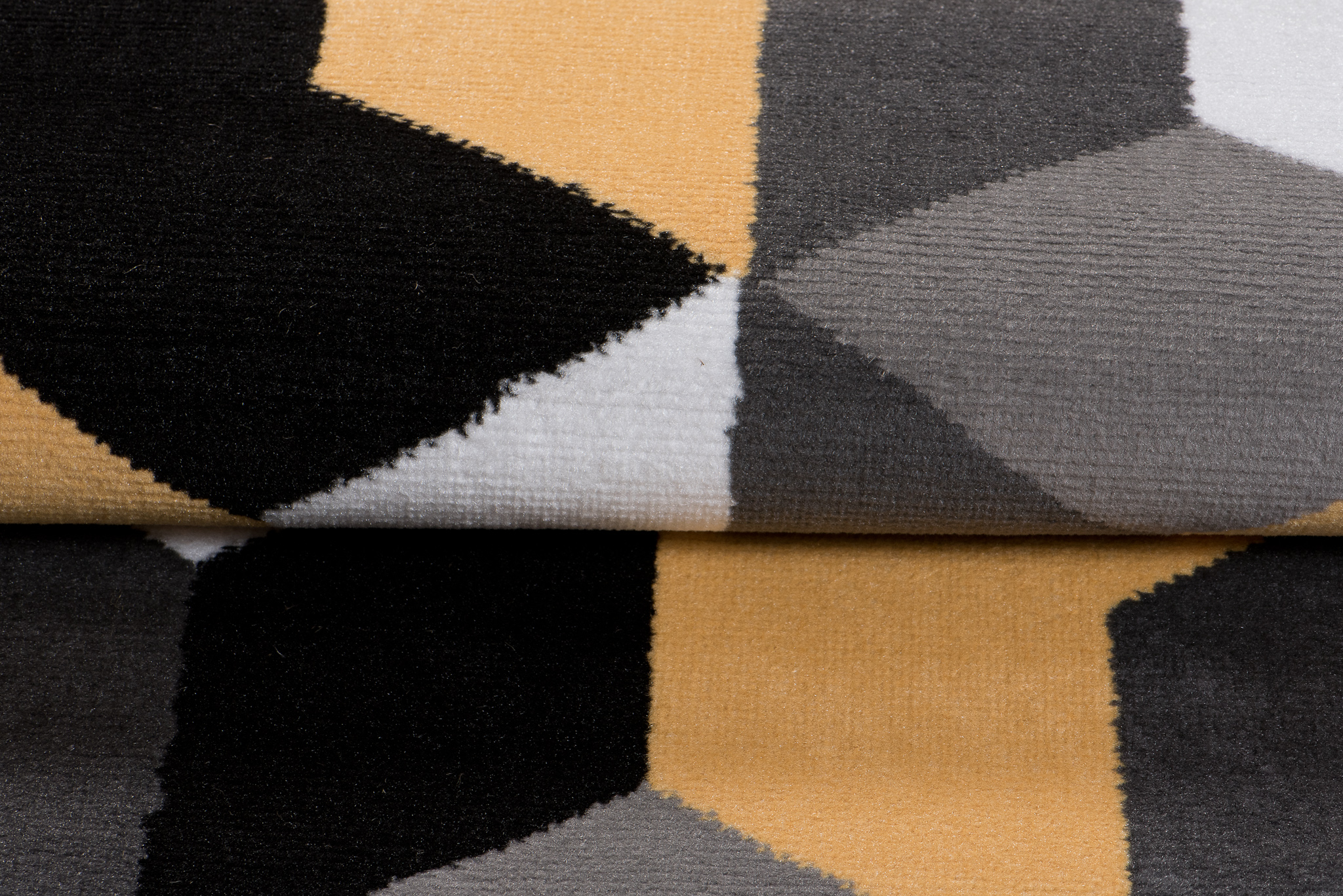 Alfombra Maya Gris Amarillo Cubos