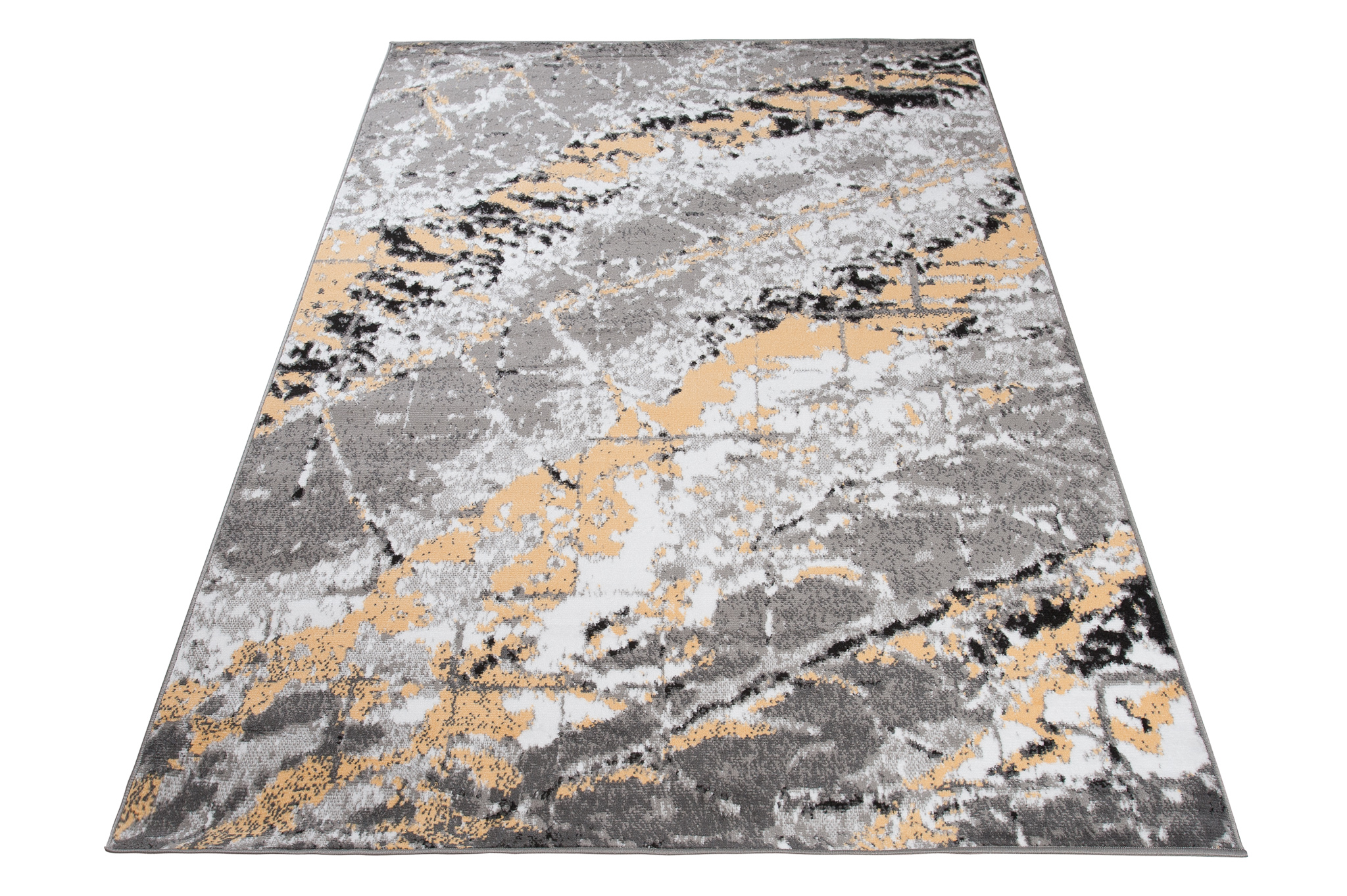 Alfombra Maya Gris Amarillo Moderno