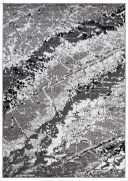 Alfombra Maya Gris Negro Moderno