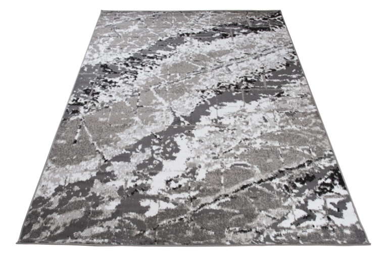 Alfombra Maya Gris Negro Moderno
