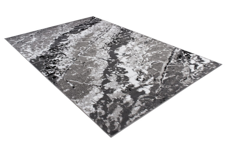 Alfombra Maya Gris Negro Moderno