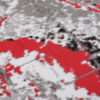 Alfombra Maya Gris Rojo Moderno
