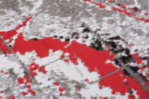 Alfombra Maya Gris Rojo Moderno