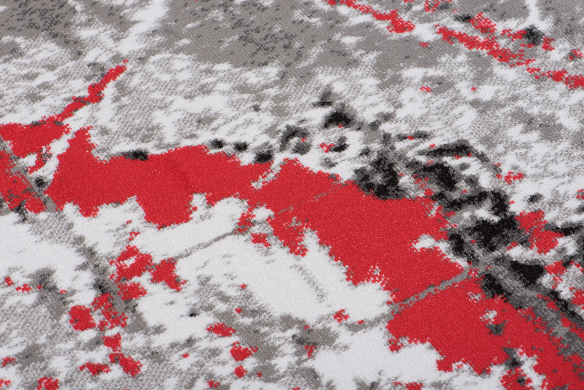 Alfombra Maya Gris Rojo Moderno