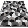 Alfombra Maya Gris Negro Cubos