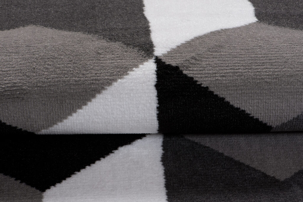 Alfombra Maya Gris Negro Cubos