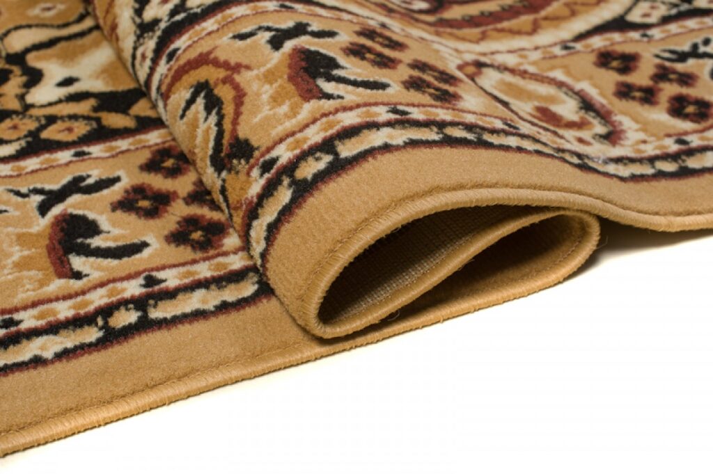 Alfombra Atlas Beige Marrón Tradicional Medallón