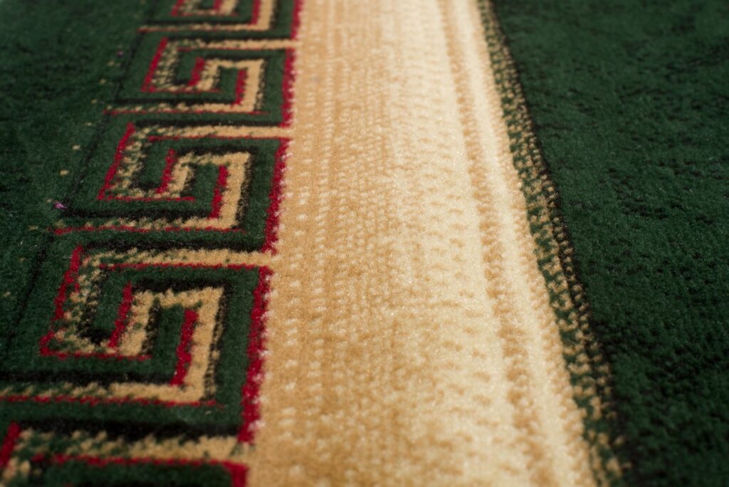 Alfombra Atlas Verde Beige Clásico Borde