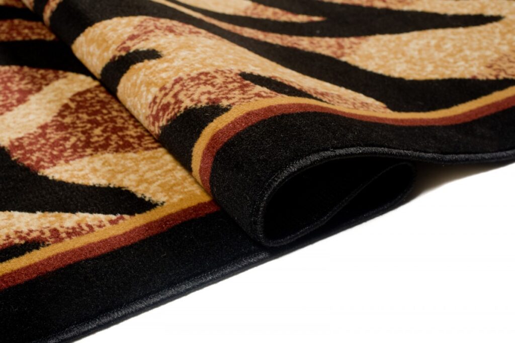 Alfombra Atlas Negro Beige Estampado Animal Tigre