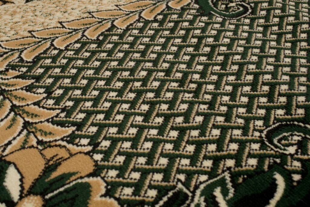 Alfombra Atlas Beige Verde Moderno Floral
