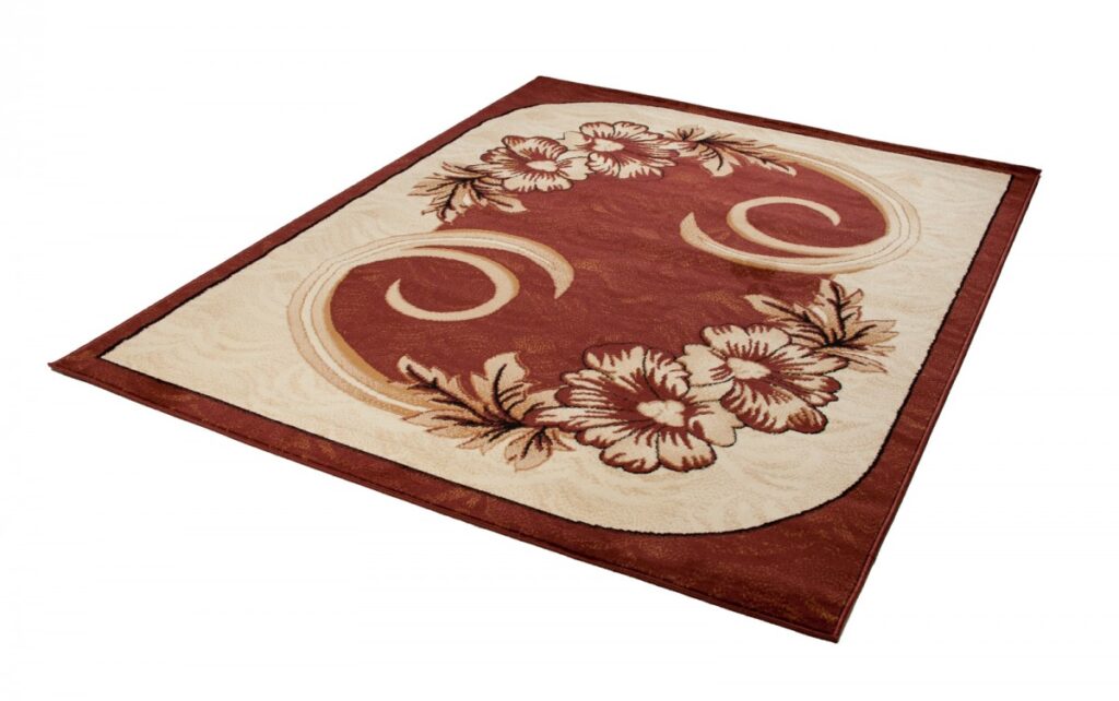 Alfombra Atlas Marrón Beige Clásico Floral