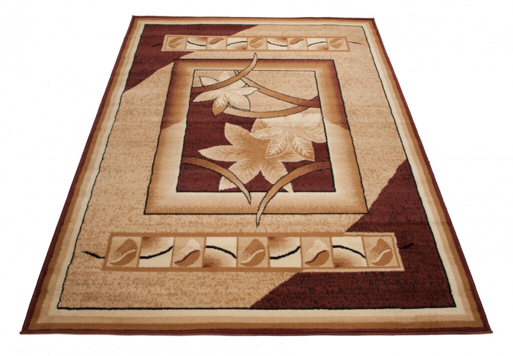 Alfombra Atlas Beige Marrón Geométrico Floral
